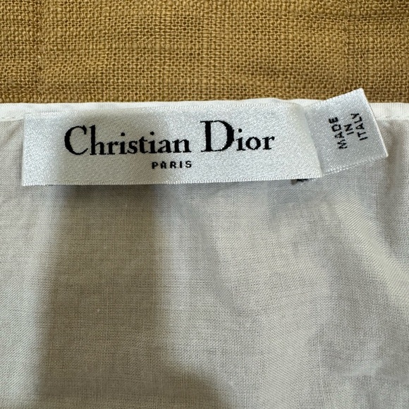 Christian Dior Square Neckline Long White Dress 100% Cotton Dress Size US 6 I 42 - Picture 6 of 13